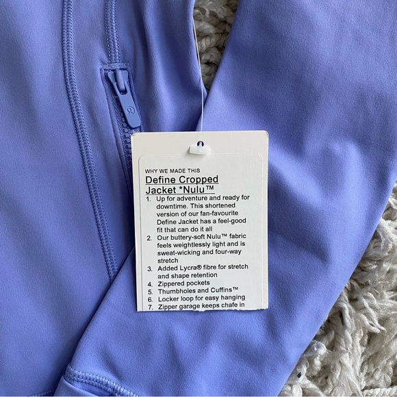 NWT Lululemon Cropped Define Jacket - Size 4, Dusty Lilac - Picture 5 of 5